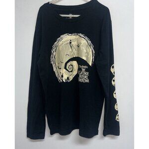The Nightmare Before Christmas Shirt Boys Medium 8 Black Long Sleeve Tee T-shirt